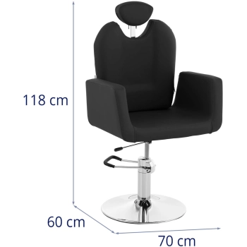  Profesjonalny fotel fryzjerski kosmetyczny obrotowy LIVORNO Physa czarny - zdj. dodatkowe 6