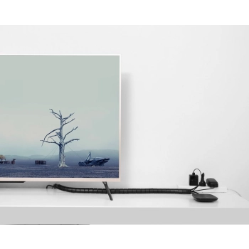  Maskownica organizer do kabli przewodów 3m czarny - zdj. dodatkowe 3