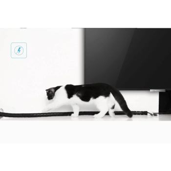  Maskownica organizer do kabli przewodów 3m czarny - zdj. dodatkowe 5