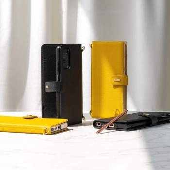  Skórzane etui z klapką i paskiem na ramię do telefonu Galaxy Note 20 czarny - zdj. dodatkowe 7