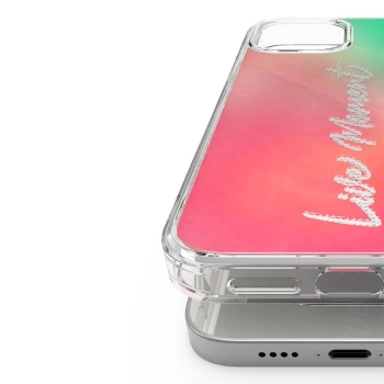  Pancerne etui pokrowiec z żelową ramką iPhone 12 mini Fusion Design różowo-zielony - zdj. dodatkowe 1