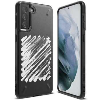 Wytrzymałe etui pokrowiec Galaxy S21+ 5G Onyx Design Paint czarny