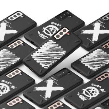  Wytrzymałe etui pokrowiec Galaxy S21+ 5G Onyx Design Paint czarny - zdj. dodatkowe 3