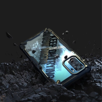  Etui pancerny pokrowiec z ramką Xiaomi Redmi Note 10 / 10S Fusion X Design Ticket band czarny - zdj. dodatkowe 6