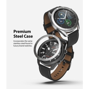  Ramka pierścień ochronny do Galaxy Watch 3 45mm Bezel Styling czarny - zdj. dodatkowe 6