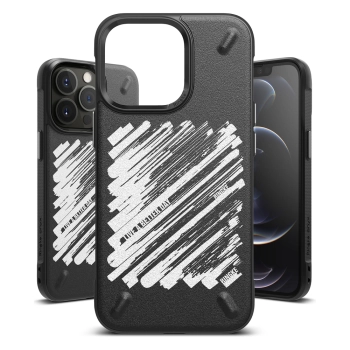  Wytrzymałe etui pokrowiec iPhone 13 Pro Max Onyx Design Paint czarny - zdj. dodatkowe 1