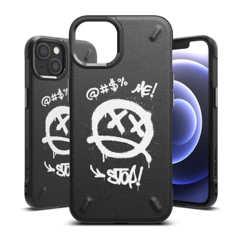  Wytrzymałe etui pokrowiec iPhone 13 mini Onyx Design Graffiti czarny - zdj. dodatkowe 1