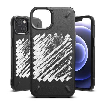  Wytrzymałe etui pokrowiec iPhone 13 mini Onyx Design Paint czarny - zdj. dodatkowe 1