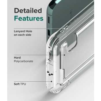  Etui z kieszonką na kartę dokumenty do Galaxy S22+ Fusion Card przezroczysty - zdj. dodatkowe 4