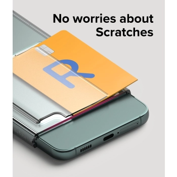  Etui z kieszonką na kartę dokumenty do Galaxy S22+ Fusion Card przezroczysty - zdj. dodatkowe 6