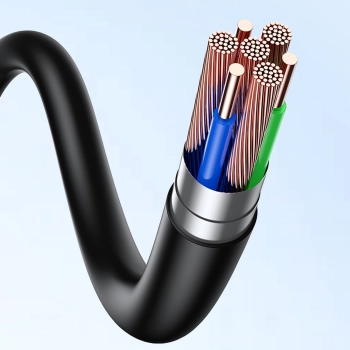  Kabel przewód kątowy USB-C z obsługą gogli VR Oculus Quest 2 60W 5m czarny - zdj. dodatkowe 6