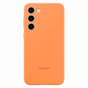 Etui silikonowy pokrowiec Samsung Galaxy S23+ Silicone Cover pomarańczowe
