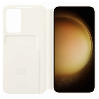  Etui pokrowiec z klapką portfel na kartę Samsung Galaxy S23+ Smart View Wallet Case kremowe - zdj. dodatkowe 5