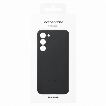  Etui pokrowiec z naturalnej skóry Samsung Galaxy S23+ Leather Cover czarne - zdj. dodatkowe 4
