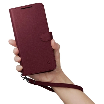  Etui z portfelem i kieszonka na kartę Galaxy S23+ Wallet S Plus burgundowe - zdj. dodatkowe 5