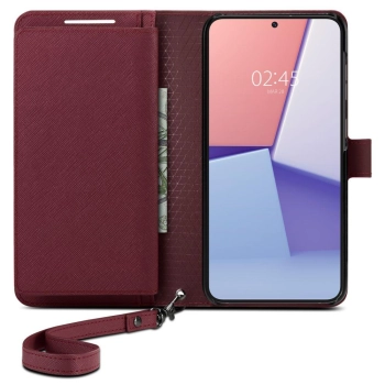  Etui z portfelem i kieszonka na kartę Galaxy S23+ Wallet S Plus burgundowe - zdj. dodatkowe 6
