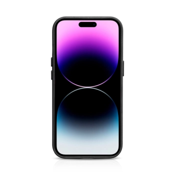  Skórzane etui pokrowiec do iPhone 15 Plus Oil Wax Premium Leather MagSafe czarne - zdj. dodatkowe 1