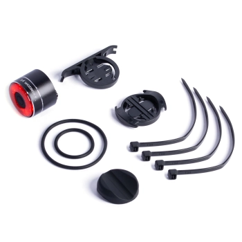  Lampka rowerowa tylna LED USB-C czerwone światło sensor STOP czarna - zdj. dodatkowe 8