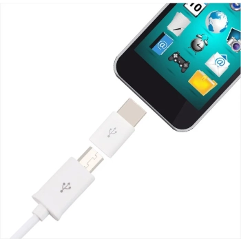  Adapter przejściówka wtyczka z micro USB na USB-C biała - zdj. dodatkowe 5