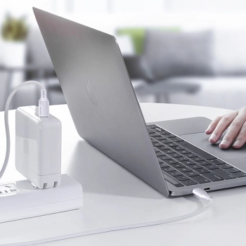  Kabel przewód USB-C do ładowania i transferu danych 100W PD 1m biały - zdj. dodatkowe 4