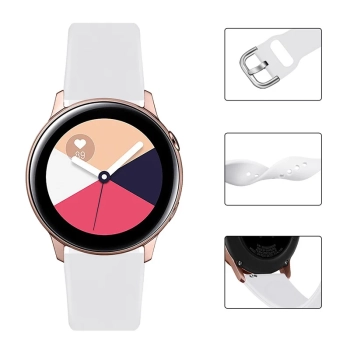  Uniwersalny silikonowy pasek do smartwatcha Silicone Strap TYS szer. 22mm różowy - zdj. dodatkowe 4