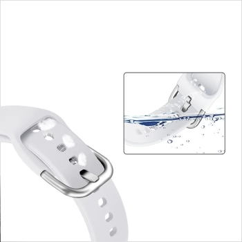  Uniwersalny silikonowy pasek do smartwatcha Silicone Strap TYS szer. 22mm szary - zdj. dodatkowe 4