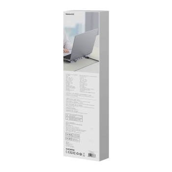  12w1 HUB podstawka pod notebooka USB-C USB-A DP HDMI SD TF RJ45 3.5mm jack PD 100W szary - zdj. dodatkowe 5