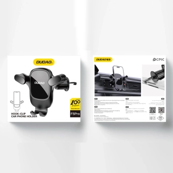  Uchwyt samochodowy do telefonu na kratkę wentylacyjną czarny - zdj. dodatkowe 4