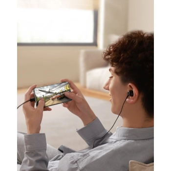  Zestaw słuchawkowy słuchawki douszne USB-C kabel 1.2m czarne - zdj. dodatkowe 10