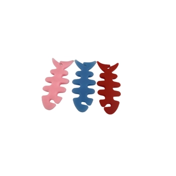  Zwijacz organizer kabla słuchawek w kształcie ryby różowy - zdj. dodatkowe 6