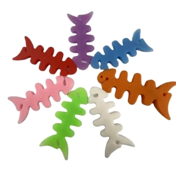  Zwijacz organizer kabla słuchawek w kształcie ryby zielony - zdj. dodatkowe 6