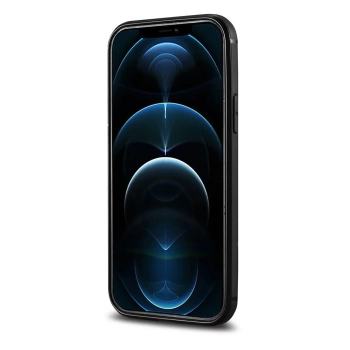  Etui pokryte naturalną skórą do iPhone 12 mini Leather Oil Wax czarny - zdj. dodatkowe 5