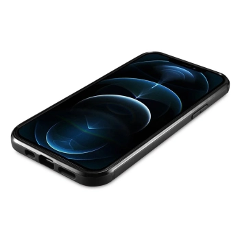  Etui pokryte naturalną skórą do iPhone 12 mini Leather Oil Wax czarny - zdj. dodatkowe 6