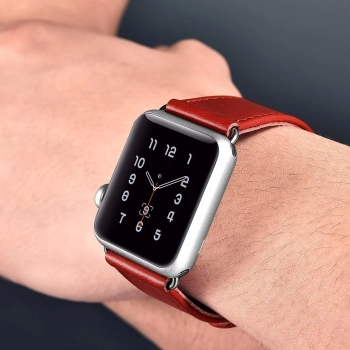  Opaska pasek z naturalnej skóry do Apple Watch 1-3 38mm Leather Vintage ciemnoniebieski - zdj. dodatkowe 7