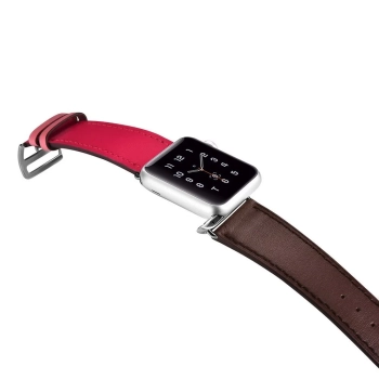  Pasek bransoleta do Apple Watch 42 / 44 / 45mm brązowo-różowy - zdj. dodatkowe 1