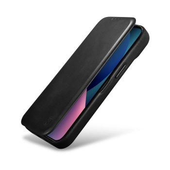  Skórzane etui iPhone 14 z klapką magnetyczne MagSafe CE Oil Wax Premium Leather czarny - zdj. dodatkowe 8