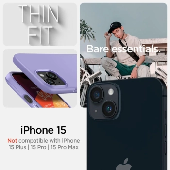  Etui ochronne do iPhone 15 Thin Fit fioletowe - zdj. dodatkowe 10