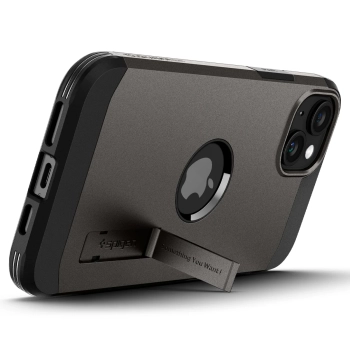  Etui Tough Armor MagSafe z podstawką na iPhone 15 metaliczny szary - zdj. dodatkowe 6