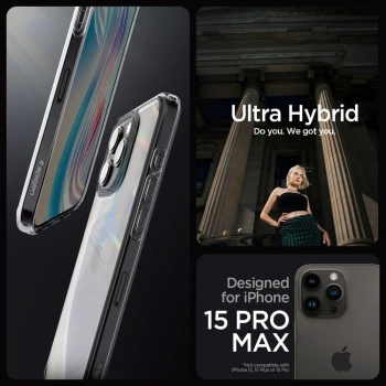  Etui Ultra Hybrid na iPhone 15 Pro Max przezroczysto-szare - zdj. dodatkowe 9