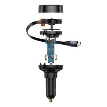  Ładowarka samochodowa Enjoyment Pro ze zwijanym kablem USB-C 60W czarna - zdj. dodatkowe 3