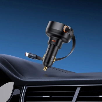  Ładowarka samochodowa Enjoyment Pro ze zwijanym kablem USB-C 60W czarna - zdj. dodatkowe 8