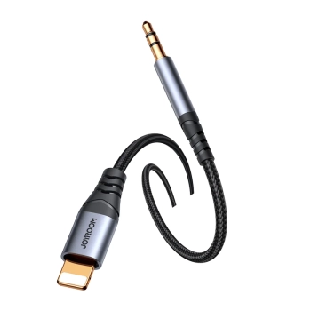  Kabel audio stereo do iPhone iPad AUX 3.5 mm mini jack - Lightning 1.2m czarny - zdj. dodatkowe 4