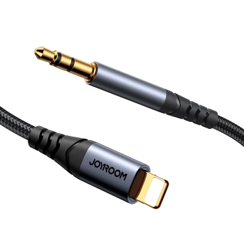  Kabel audio stereo do iPhone iPad AUX 3.5 mm mini jack - Lightning 1.2m czarny - zdj. dodatkowe 5