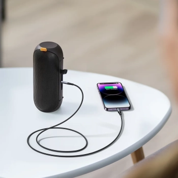  Kabel audio stereo do iPhone iPad AUX 3.5 mm mini jack - Lightning 1.2m czarny - zdj. dodatkowe 6