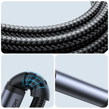  Kabel audio stereo do iPhone iPad AUX 3.5 mm mini jack - Lightning 1.2m czarny - zdj. dodatkowe 8