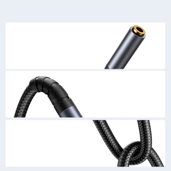  Przedłużacz kabla przewodu Audio Stereo AUX 3.5mm mini jack 1.2m czarny - zdj. dodatkowe 6