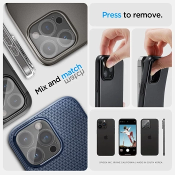  Osłona aparatu kamery na iPhone 14-15 Pro / Pro Max przezroczyste ZESTAW 2szt. - zdj. dodatkowe 10