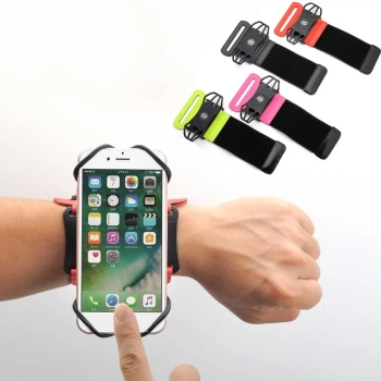  Uchwyt na telefon do 6'' na nadgarstek opaska sportowa do biegania pracy czarny - zdj. dodatkowe 10