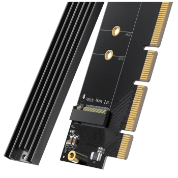  Karta rozszerzeń adapter PCIe 4.0 x16 do M.2 NVMe M-Key czarna - zdj. dodatkowe 1