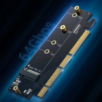  Karta rozszerzeń adapter PCIe 4.0 x16 do M.2 NVMe M-Key czarna - zdj. dodatkowe 2